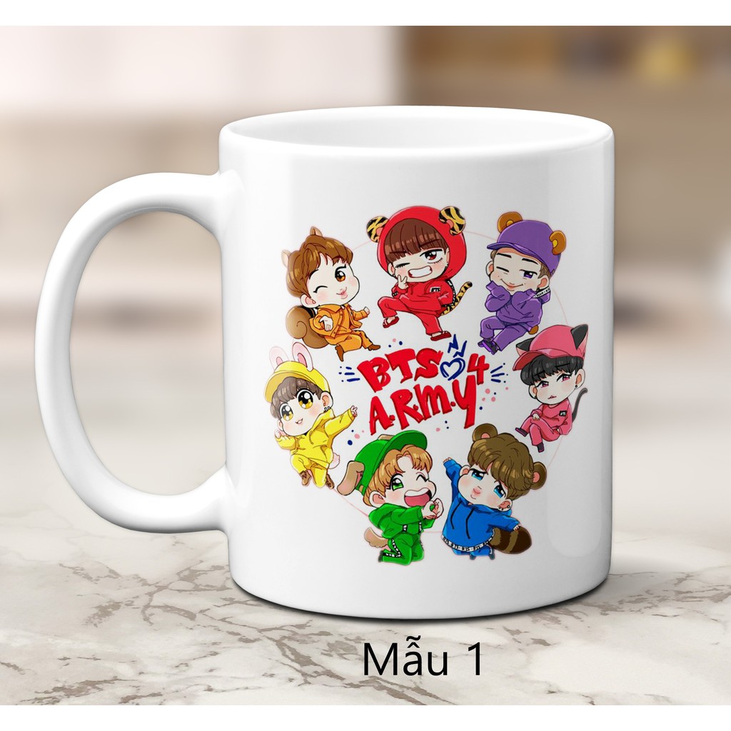 [DESIGN CHUẨN]Ly Sứ Chibi Nhóm Nhạc BTS | Cốc Sứ BTS | Ly in hình BTS | Chibi | Cốc in hình BTS cao cấp | Mẫu 1 - 3