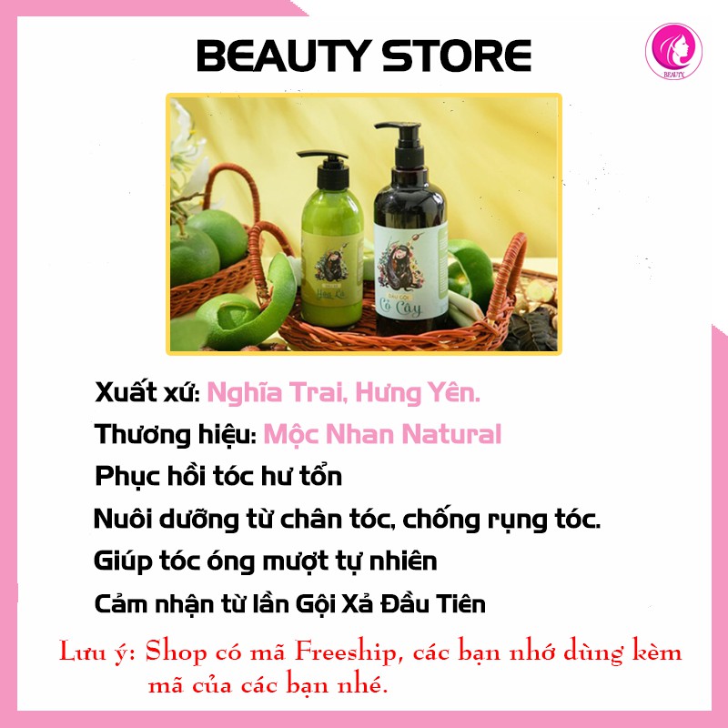 Dầu Xả Thảo Dược 🌺FREESHIP🌺 Mộc Nhan Natural 100% thiên nhiên, dưỡng cho tóc mềm mượt ngay lần xả đầu tiên.