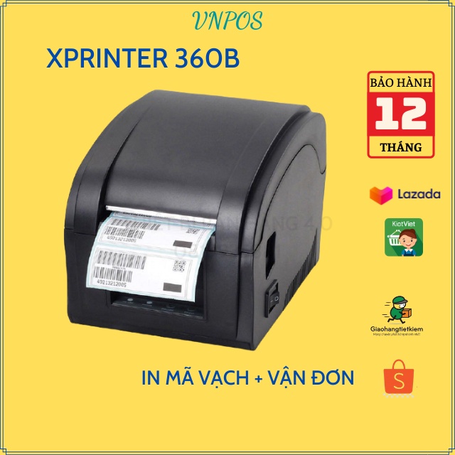 [Nhập mã THIE9 GIẢM 8%] Máy In Xprinter 360B Vận đơn, GHN, Shopee, GHTK, TMĐT, Tem Mã Vạch sản phẩm