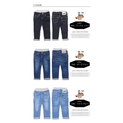 Quần jeans LEE unisex cho bé trai bé gái - LEE LK6211 RIDERS KID'S BASIC RIB STRETCH TAPERED LEE