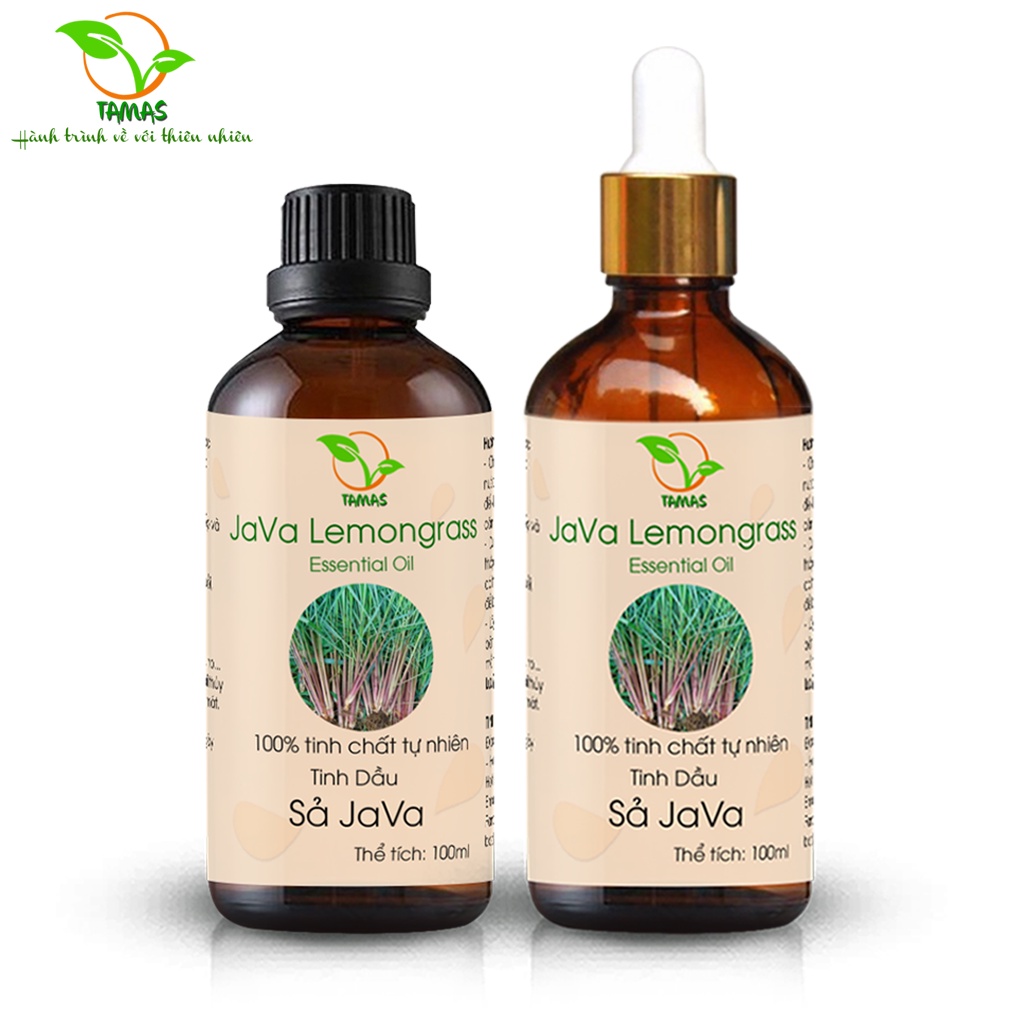 Tinh dầu Sả Java nguyên chất 100ml khử mùi, đuổi muỗi và côn trùng, an toàn cho cả mẹ bầu và trẻ nhỏ.