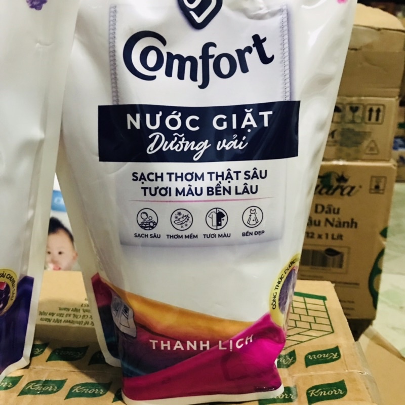 Nước Giặt Chống Lão Hoá Vải Comfort Thanh Lịch &amp; Thời Hượng Túi 2.2KG