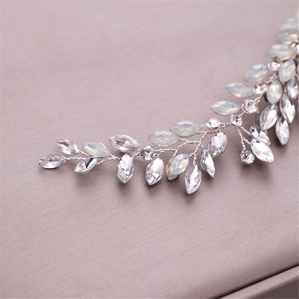 Kẹp Tóc Đính Đá Opal Thời Trang Cho Cô Dâu