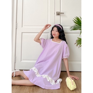 [ CRUSHH STUDIO - ẢNH CHÍNH CHỦ ] D22 - Đầm babydoll tím pastel