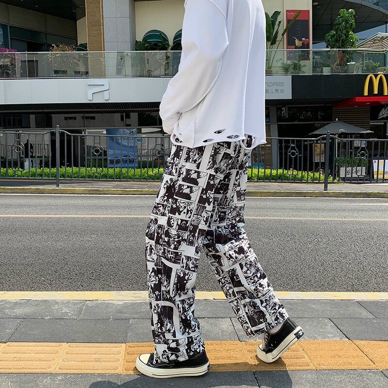 Quần Dài Ống Rộng Lưng Cao Thời Trang Unisex Dành Cho Nam Nữ - Quân Ống Rộng - Quần Jogger | BigBuy360 - bigbuy360.vn