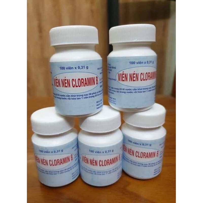 Cloramin B khử khuẩn dạng viên nén (lọ 100 viên)