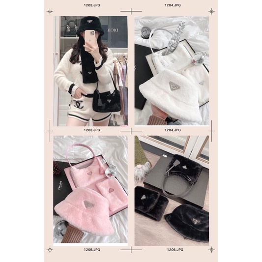Set 3 món lông thỏ prada