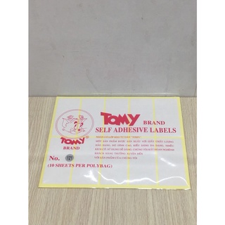 Giấy decal in mã vạch Tomy A5
