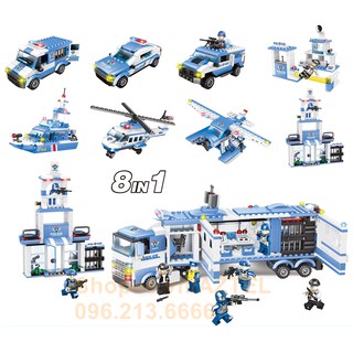 LEGO ĐỒ CHƠI XẾP HÌNH CẢNH SÁT, XẾP HÌNH ÔTÔ, ROBOT, THUYỀN CHIẾN, TRỰC THĂNG