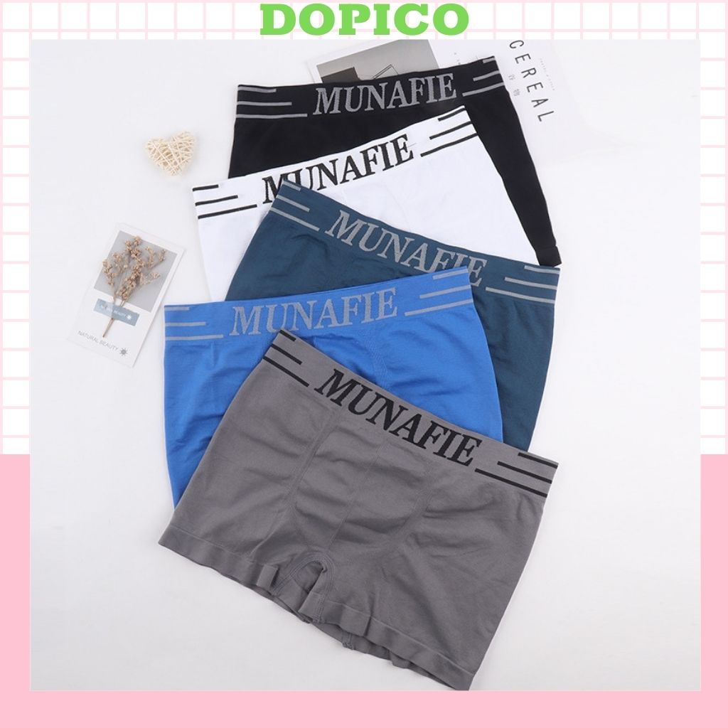 Quần Lót Đùi Nam, ComBo 4 Quần Sịp Đùi Munafie Xuất Nhật NB17-4