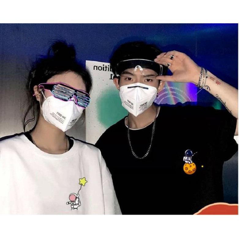 Áo đôi nam nữ Người Thả Sao In Tim Kute form thụng nam nữ unisex giá rẻ hai màu đen, trắng
