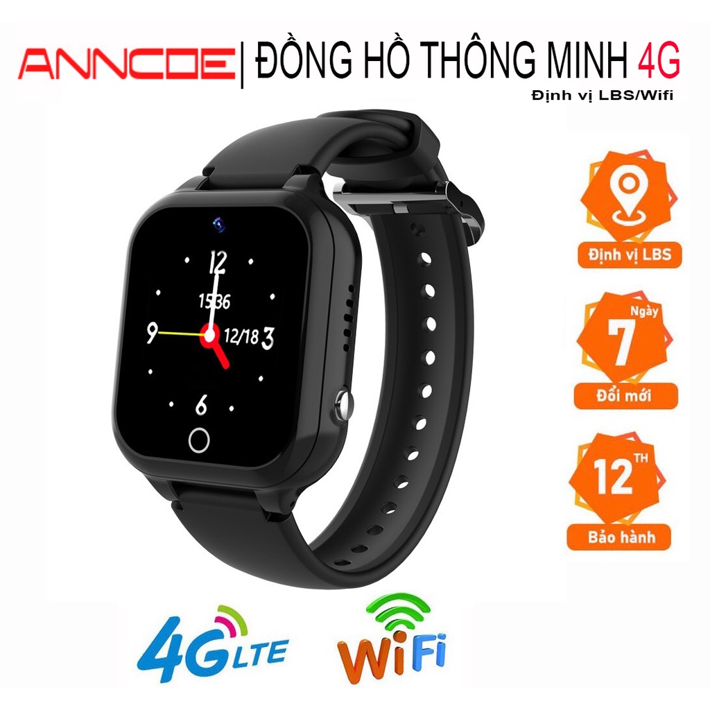 Đồng hồ thông minh trẻ em ANNCOE AC4G Gọi Video Call - Định Vị LBS+Wifi - Phiên Bản mới 8/2022
