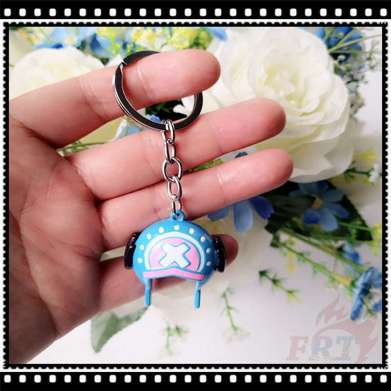 ✪ Móc Khóa Hình Nhân Vật Tony Chopper Trong One Piece ✪ 1 Chiếc Móc Khóa Hình Chiếc Nón Lưỡi Trai Màu Xanh Da Trời