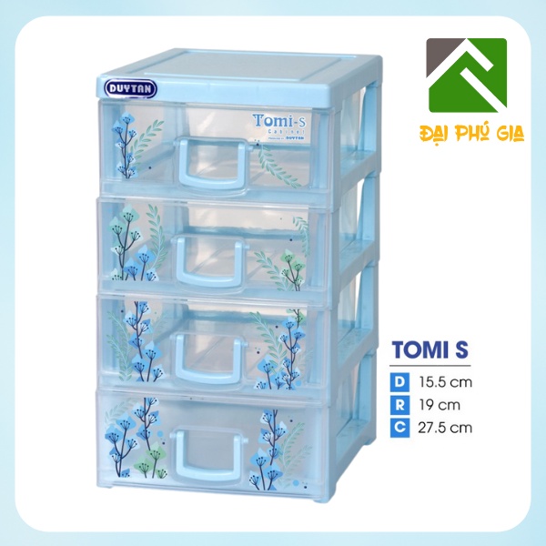 Tủ nhựa trong suốt nhiều ngăn Tomi S Duy Tân loại 4 ngăn đủ màu đựng trang sức