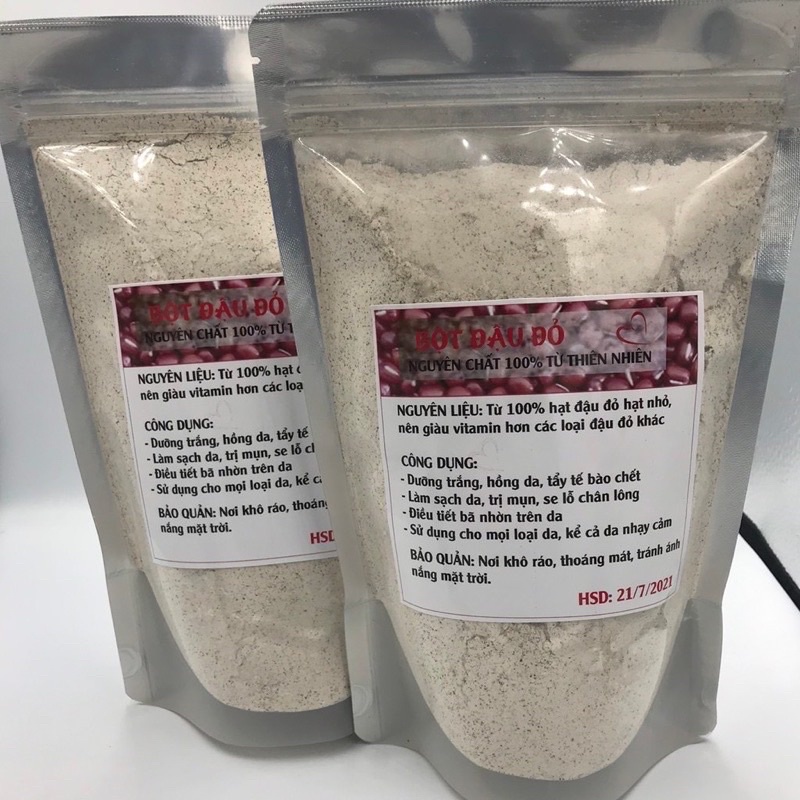 500gr bột đậu đỏ hạt nhỏ rang xay mịn nhà làm