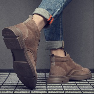 [Bs105] Giày cổ lửng nam da bò thật cao cấp