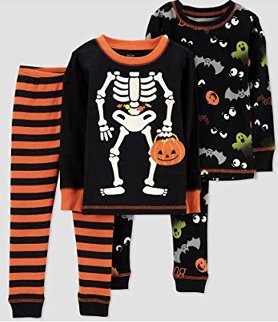 Set 2 Bộ Bé Trai Hallowen Đen Carters