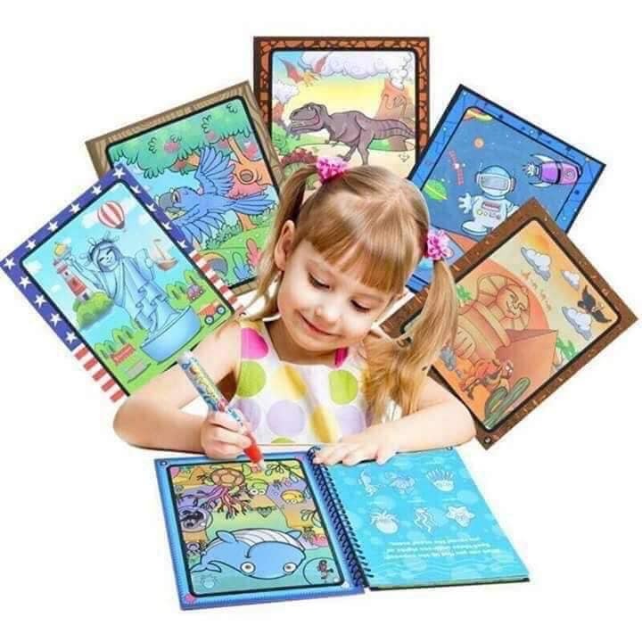 HÀNG TRUNG COMBO 3 CUỐN SÁCH TÔ MÀU MA THUẬT - MAGIC WATER BOOK COLOURING
