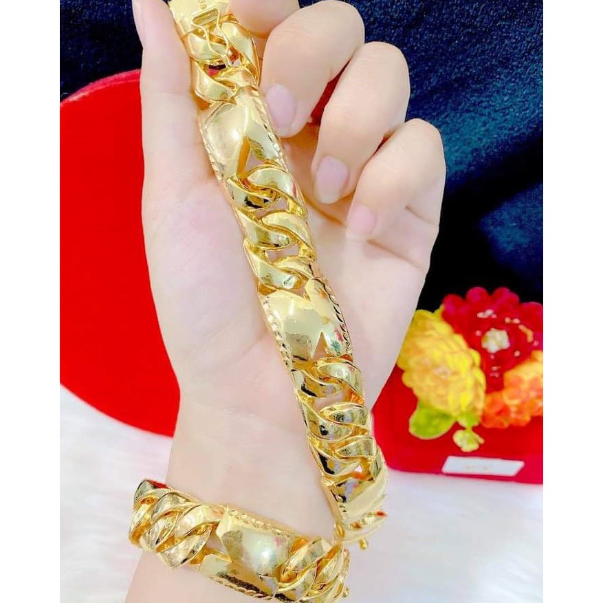 Lắc Tay Nam Xích Nam Tính Mạ Vàng 18K Cực Bền Màu Mẫu 03.137LL0304  - Có thể tháo ngắn tùy ý nhé quý khách