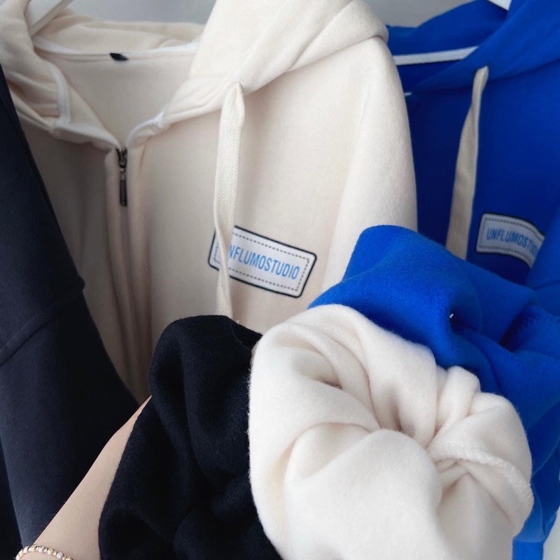 [sẵn] Áo Khoác Nỉ Form Rộng Dây Kéo LUMO - pqk boutique