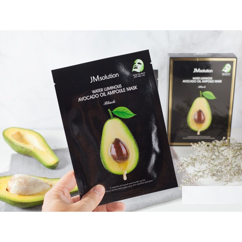 Mặt Nạ Bơ JM Solution Water Luminous Avocado Oil Ampoule Mask 35ml