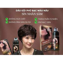 Dầu gội phủ bạc Sin hair nhân sâm Nhật Bản - tóc đen nâu đều màu [ SALE MẠNH ]