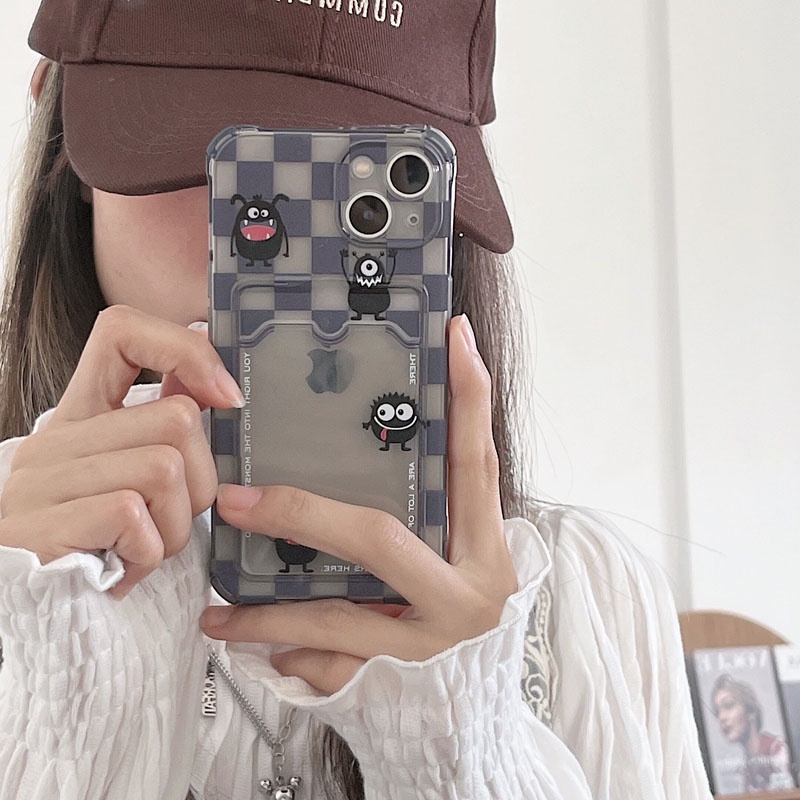 Ốp Điện Thoại Họa Tiết Hoạt Hình Quái Vật Nhỏ Dễ Thương Cho iPhone 13 12 11 Pro XS Max 7 8 Plus X XR