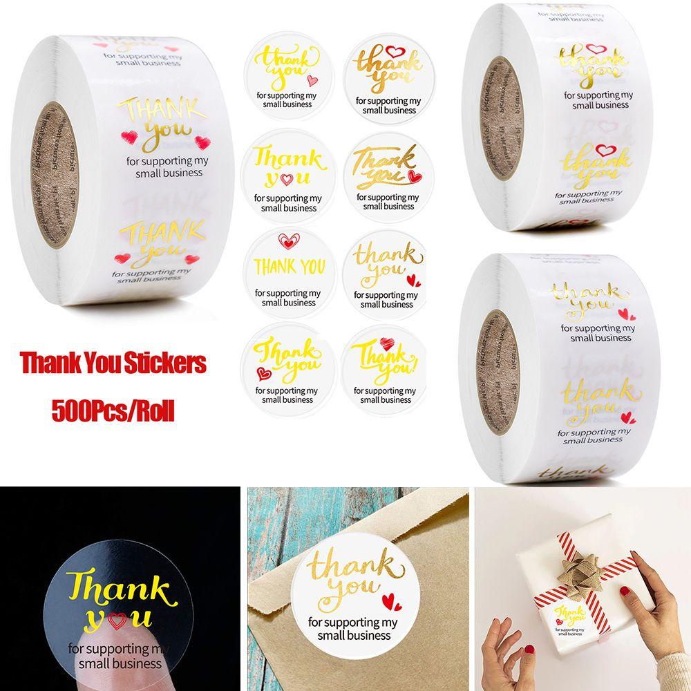 PINEVN Cuộn 500 Nhãn Dán Thank You Tự Dính Trang Trí Tiệc Cưới