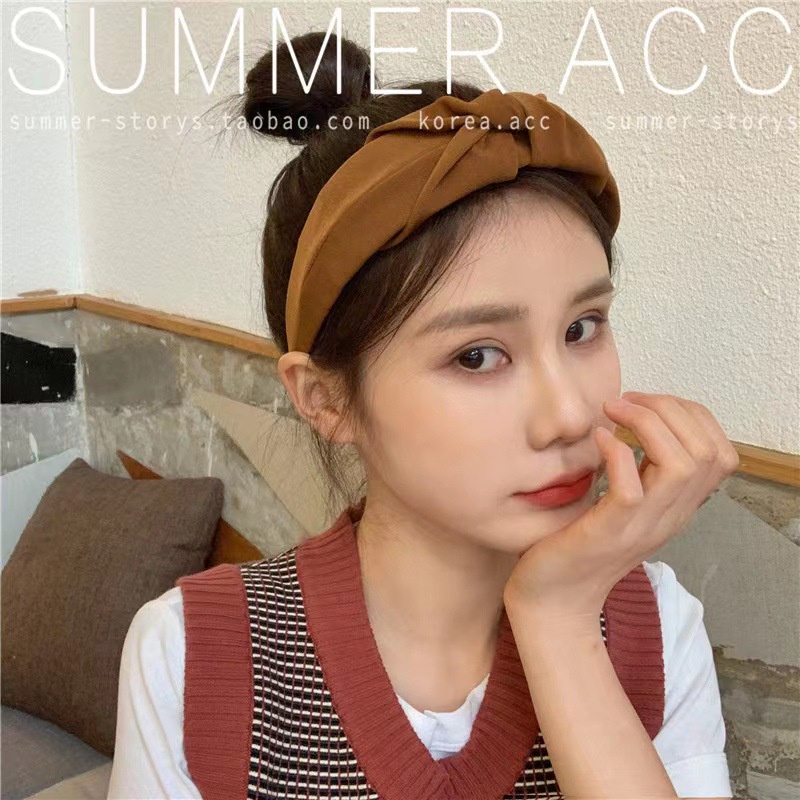 Băng Đô Thắt Nút Vải Phong Cách Retro Thời Trang Thu Đông 2022