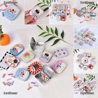 Hộp thiếc hình chữ nhật xinh xắn đựng trà/bánh kẹo/mỹ phẩm gọn gàng tiện dụng