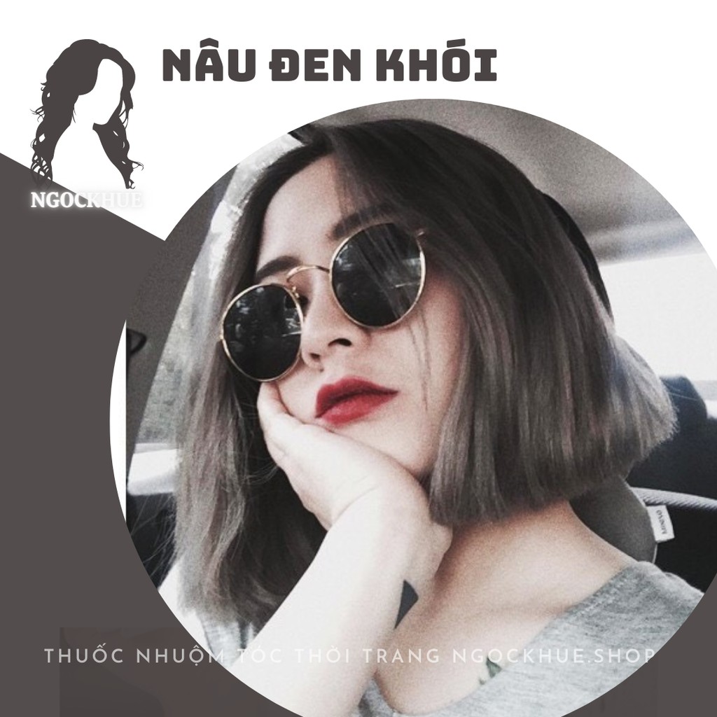 Thuốc nhuộm tóc nâu đen khói + tặng kèm trợ dưỡng - Ngọc Khuê Shop