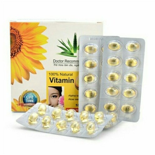 Viên uống đẹp da vitamin E  thiên nhiên hướng dương Hộp 100 viên - Hạn sử dụng 2023