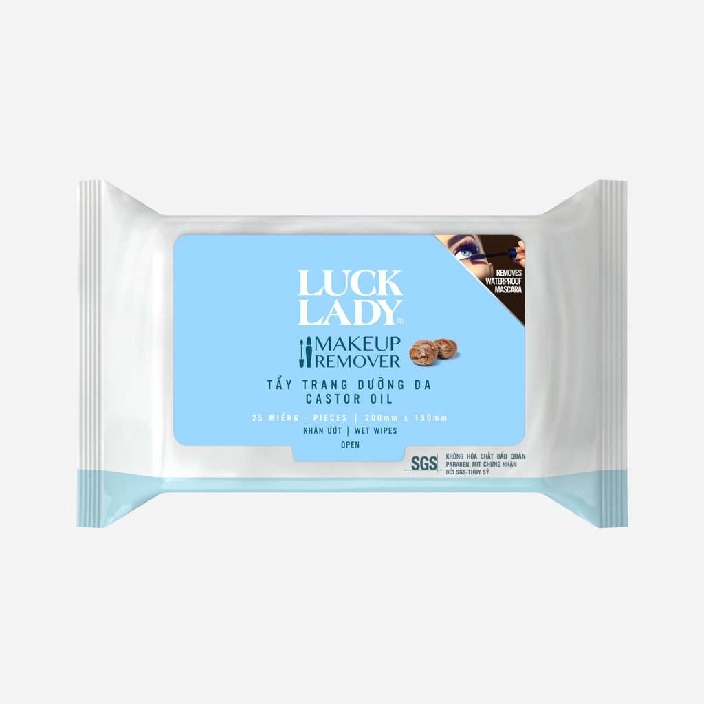 Mua 3 tặng 1 cùng loại mua 3 khăn ướt luck lady tẩy trang dưỡng da castor - ảnh sản phẩm 6