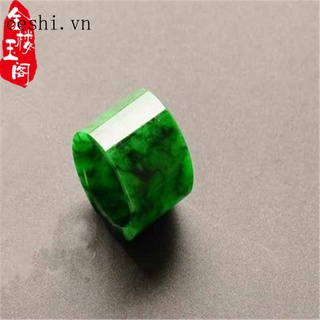 Dried green rings iron dragons rings full of green jade