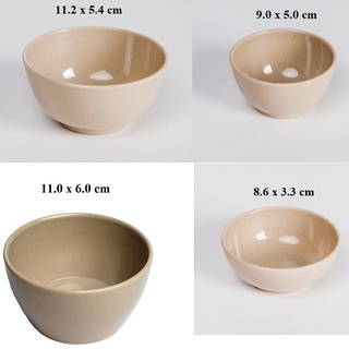 Chén đựng cơm,chè,nước chấm gia vị nhựa Melamine màu Nâu nhiều Size
