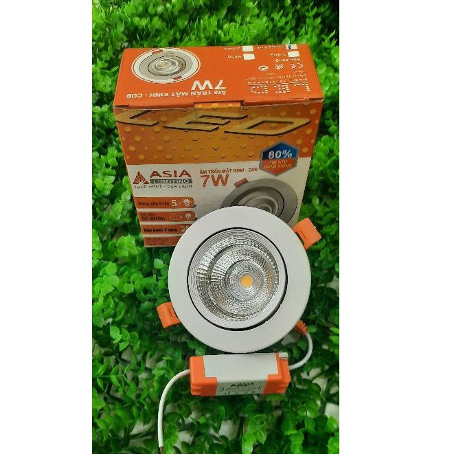 {Giá tốt - Chất lượng} Đèn led gắn  âm trần mặt kính COB 7W Asia