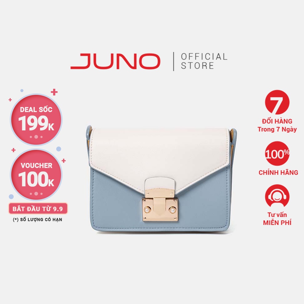 Túi Xách Nữ Thời Trang JUNO Cỡ Nhỏ Nắp Gập Phối Màu TXN523