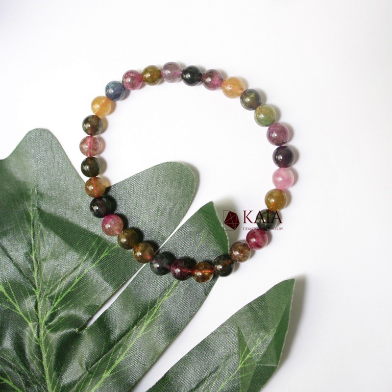 Vòng tay phong thủy Tourmaline 6 li thiên nhiên - KAIA