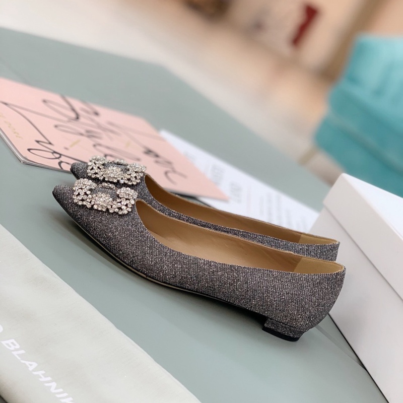 Giày Búp Bê Da Cừu Đính Đá 2 / 5 / 7 / 10cm Phong Cách Cổ Điển Dành Cho Nữ