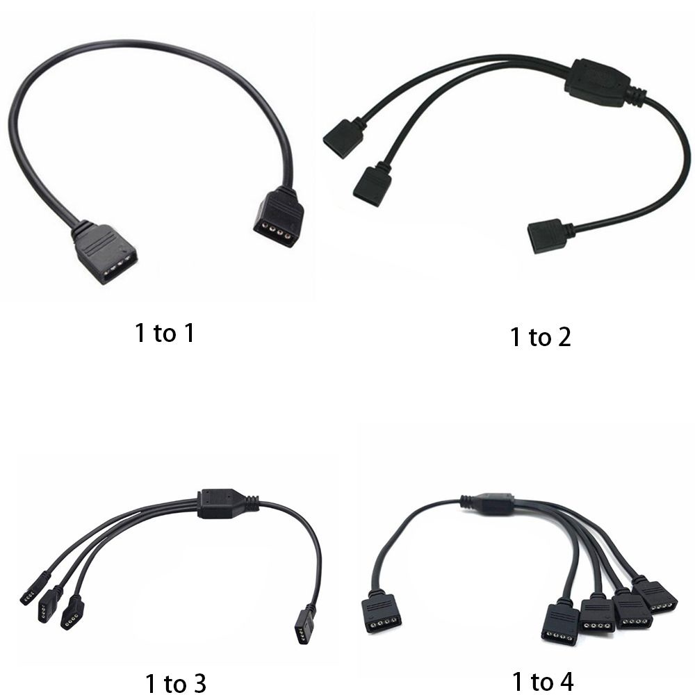 Dây Cáp Nối Dài 1 Ra 2 3 4 Cổng Đèn Led Rgb 3528 5050