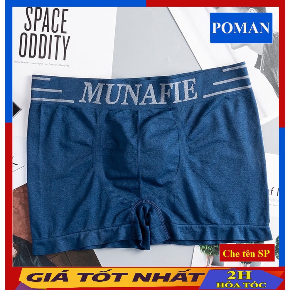 QUẦN LÓT NAM BOXER MUNAFIE, QUẦN LÓT NAM CAO CẤP CO DÃN 4 CHIỀU SD03 (Che tên) - POMAN