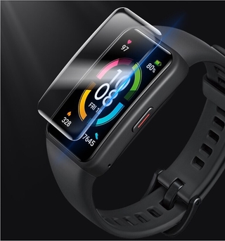 Bộ 2 Miếng Dán Tpu Trong Suốt Siêu Mỏng Bảo Vệ Màn Hình + Bộ vệ Sinh Cho Huawei Honor Band 6