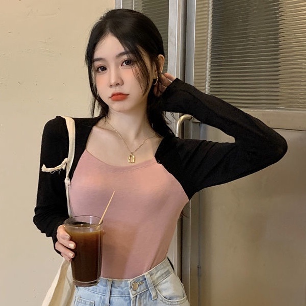 Áo Thun Giả Hai Lớp Tay Dài Dáng Ôm Thời Trang Dành Cho Nữ áo phông nữ JL-TX-30