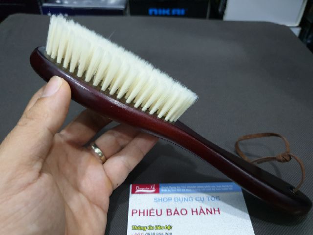 Chổi Phủi Tóc Barber Cán Gỗ Lông Mềm, Cây Phủi Tóc Barber Mẫu Dài 22cm Phủi Cực Sạch Tóc.(Ảnh thật)