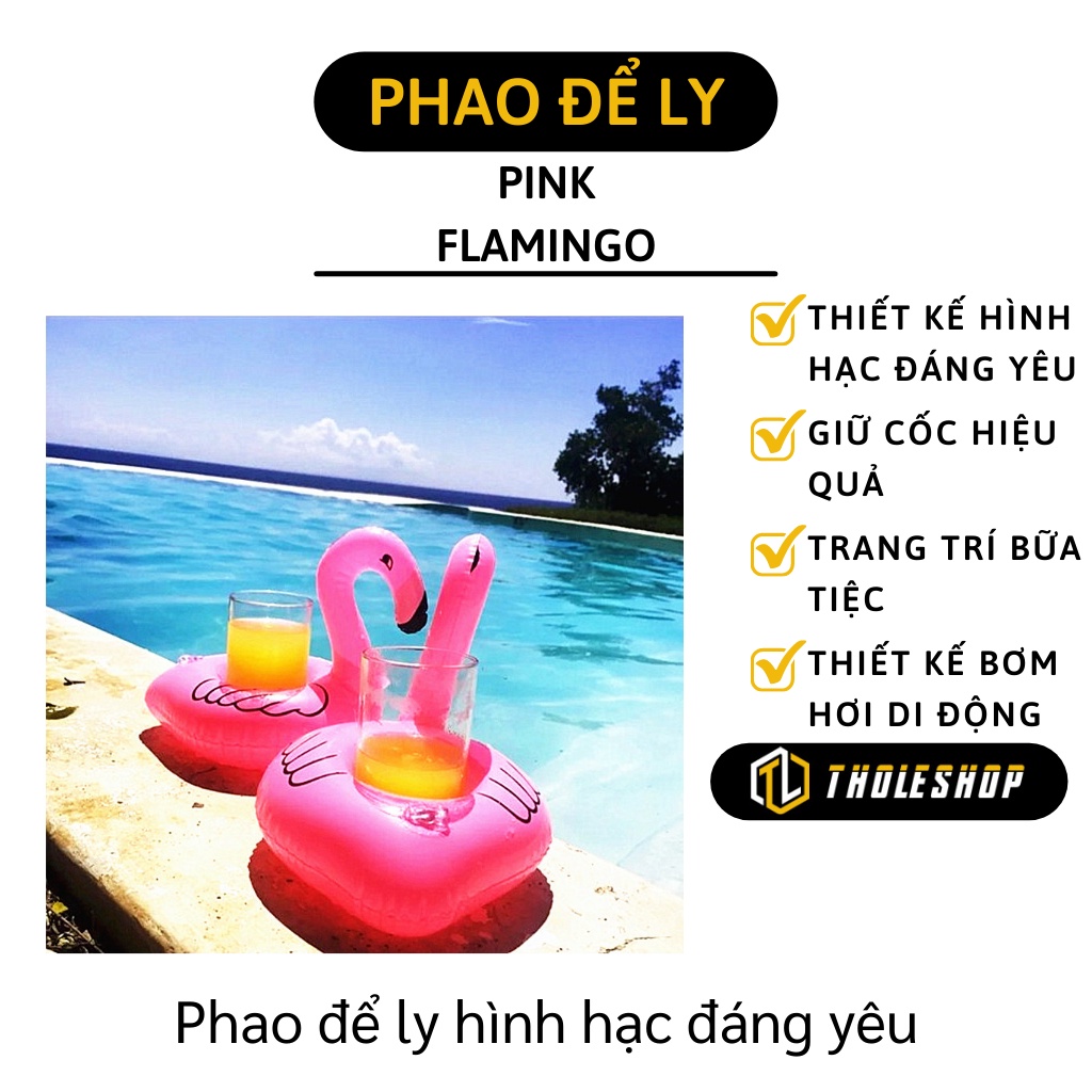 Phao Để Ly - Phao Để Cốc Uống Nước Hình Chim Hạc Đáng Yêu Dùng Cho Hồ Bơi, Bồn Tắm 4220