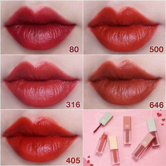 [Auth Thái] Set Son Kem Lì Sivanna In The Peach Pro Velvet Lip Liquid HF4014 - Có Tách Set