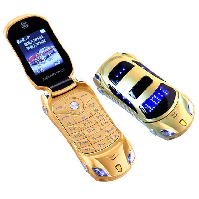 Điện Thoại Nắp Bật Độc Lạ hình ôtô F15 thiết kế độc đáo nhỏ gọn 02 sim 02 sóng 01 khe cắm thẻ nhớ