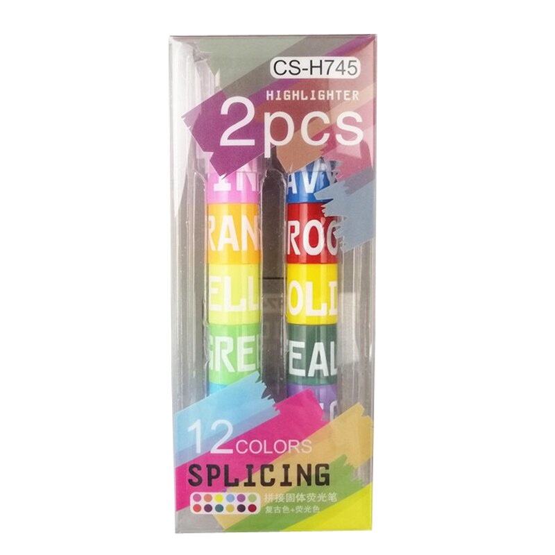 [Hàng mới về] Phấn bắt sáng màu pastel cầu vồng thiết kế ghép nối