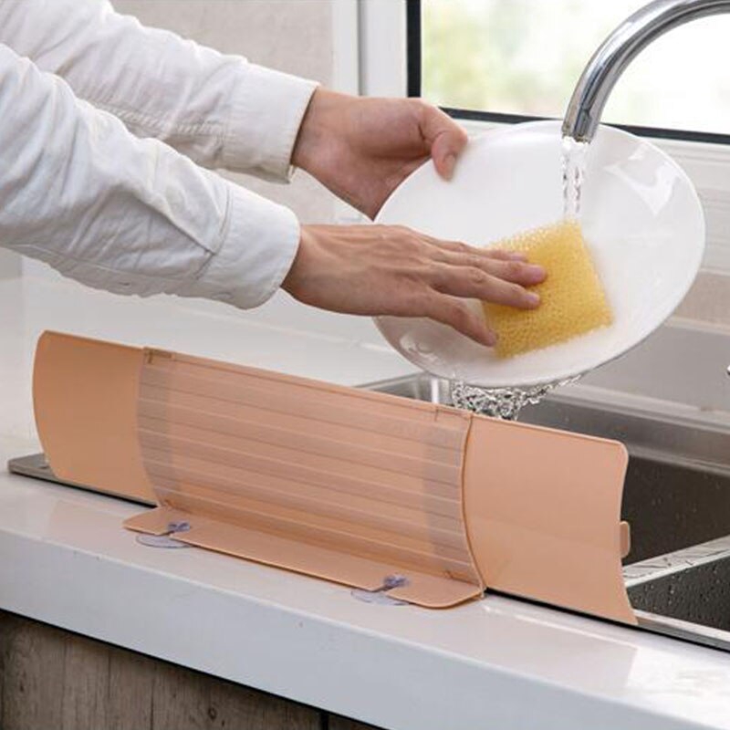 Tấm chắn bảo vệ chống bắn nước và dầu Houseeker cho bồn rửa có thể mở rộng kèm cốc hút mềm cho nhà bếp