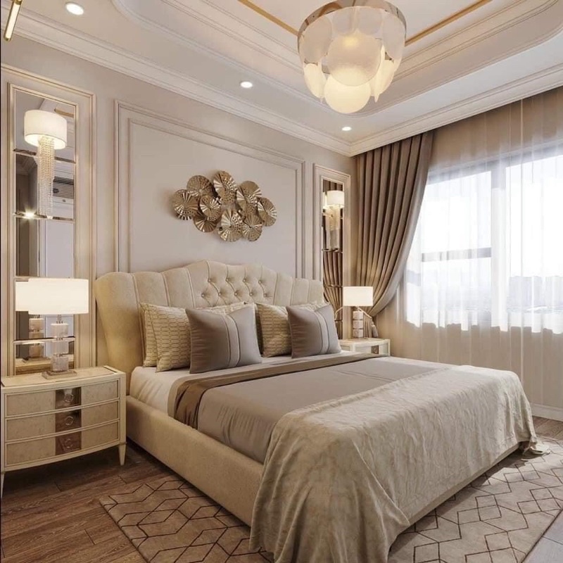 Giường bọc nỉ
